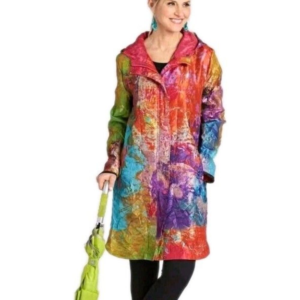 Vibrant Multicolor Women's Trench Coat